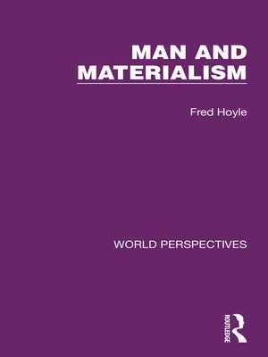 cover image of Man and Materialism